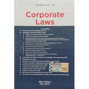 Taxmann's Corporate Laws by Taxmann's Editorial Board [Pocket Edn. 2023]
